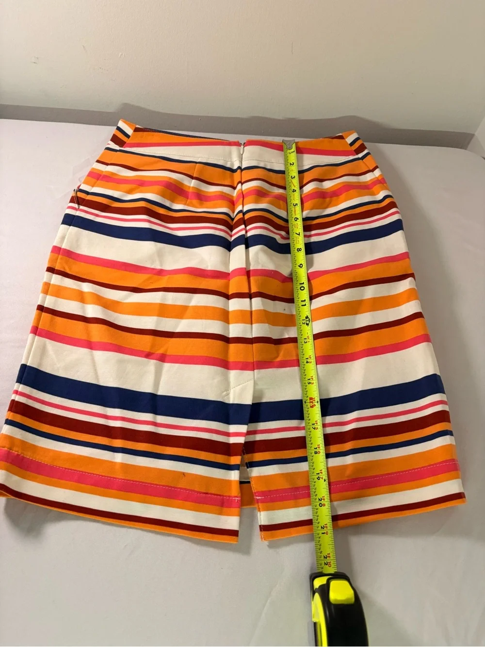 Merona Striped A-Line Skirt in Orange, Navy, Pink & Cream